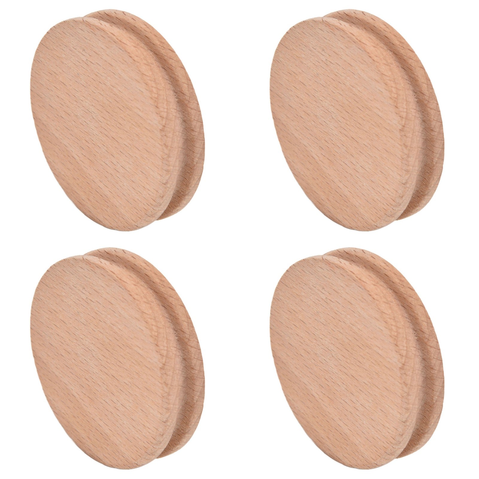 10Pcs Round Slicker Edge Burnisher Tool Beech Wood DIY Leather Craft Edging Chamfering Device