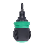 Ratchet Screwdriver Mini Magnetic Cross Head Slotted 2 in 1 Chrome Vanadium Steel Hardware Green