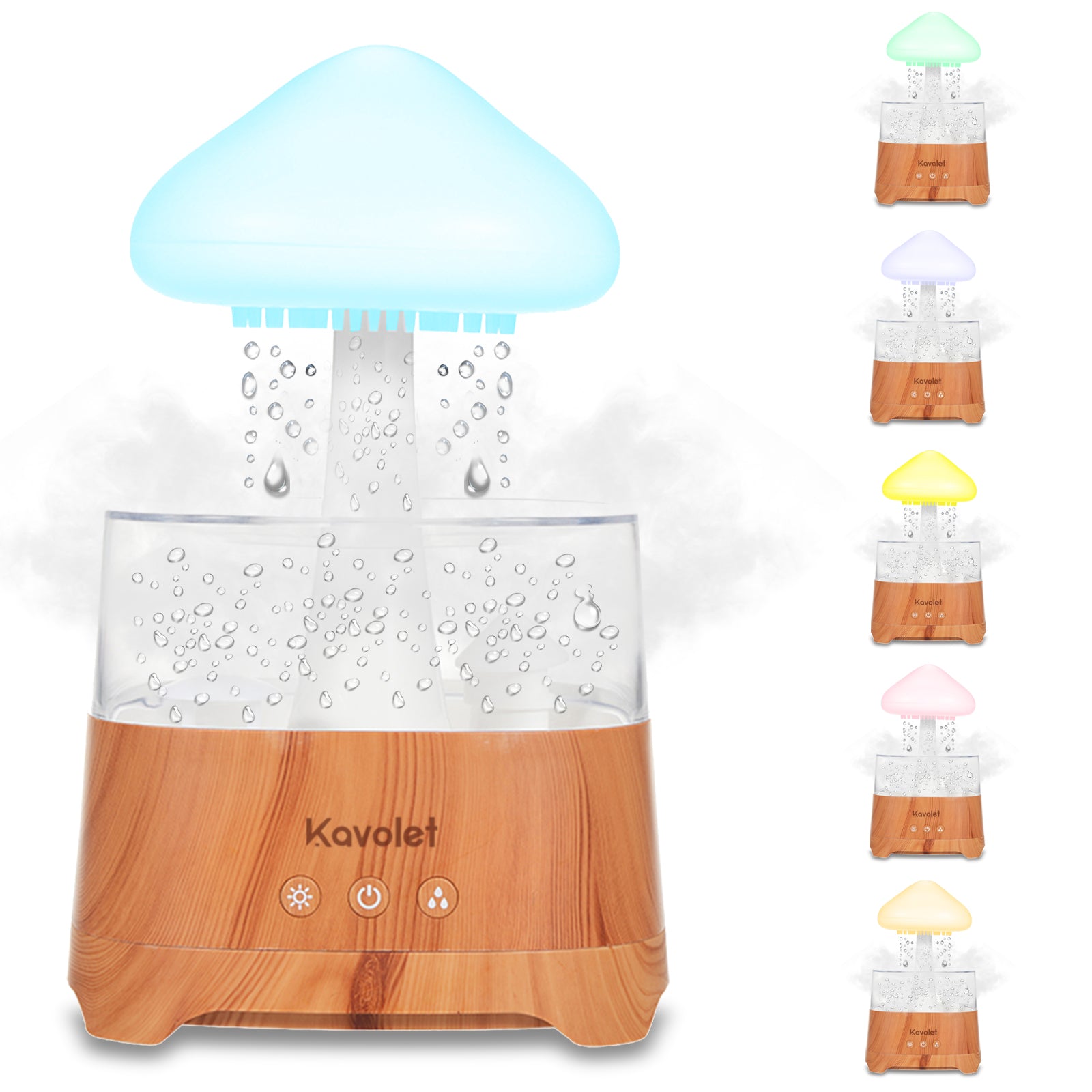 450ml Essential Oil Diffusers Air Humidifier USB Aromatherapy Diffuser with 7 Colors LED Lights for Home Office Bedroom