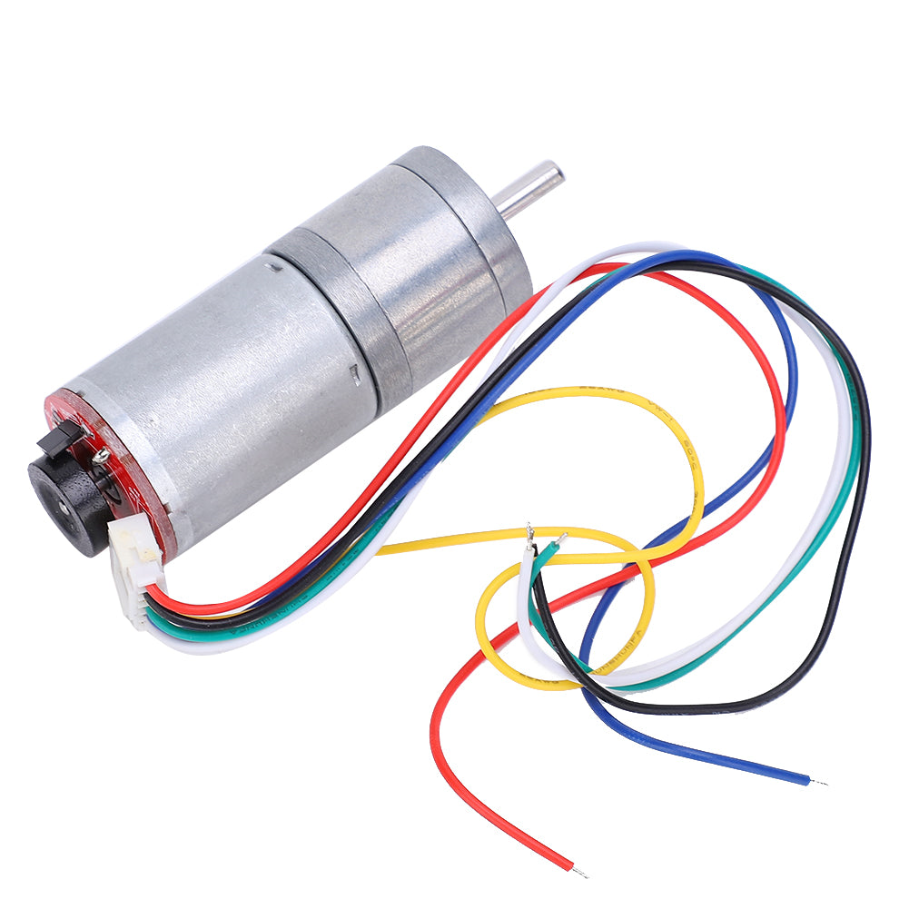 Gear Motor DC with Speed Encoder Brush DC Motors Reducer Copper Stainless Steel GA25‑370DC12V 1200RPM