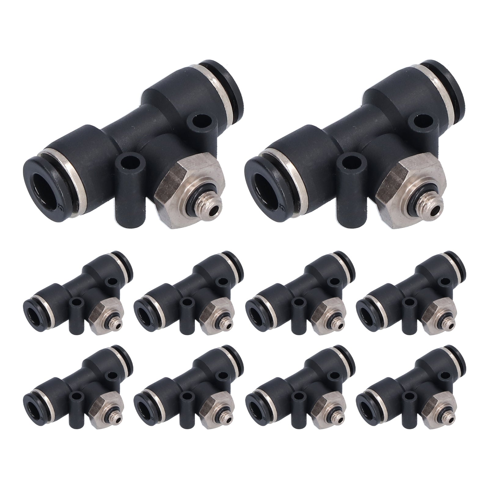 10pcs Pneumatic Tube Fitting Durable PVC External Thread Connection Accessories for Automation Equipment04-01C
