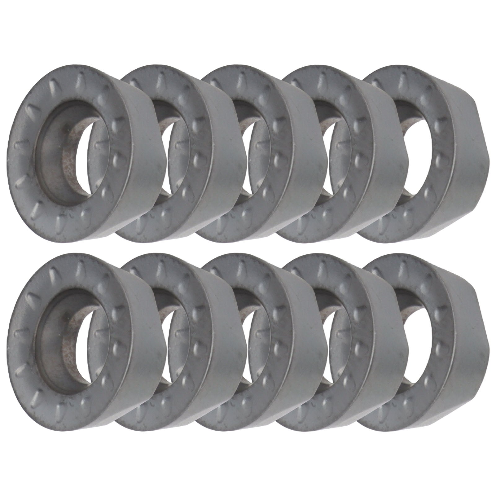 10Pcs Turning Insert Carbide Round Blade Lathe Cutter Milling CNC Cutting Tool Set Kit(RPMT08T2MOE-JS )