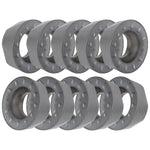 10Pcs Turning Insert Carbide Round Blade Lathe Cutter Milling CNC Cutting Tool Set Kit(RPMT08T2MOE-JS )
