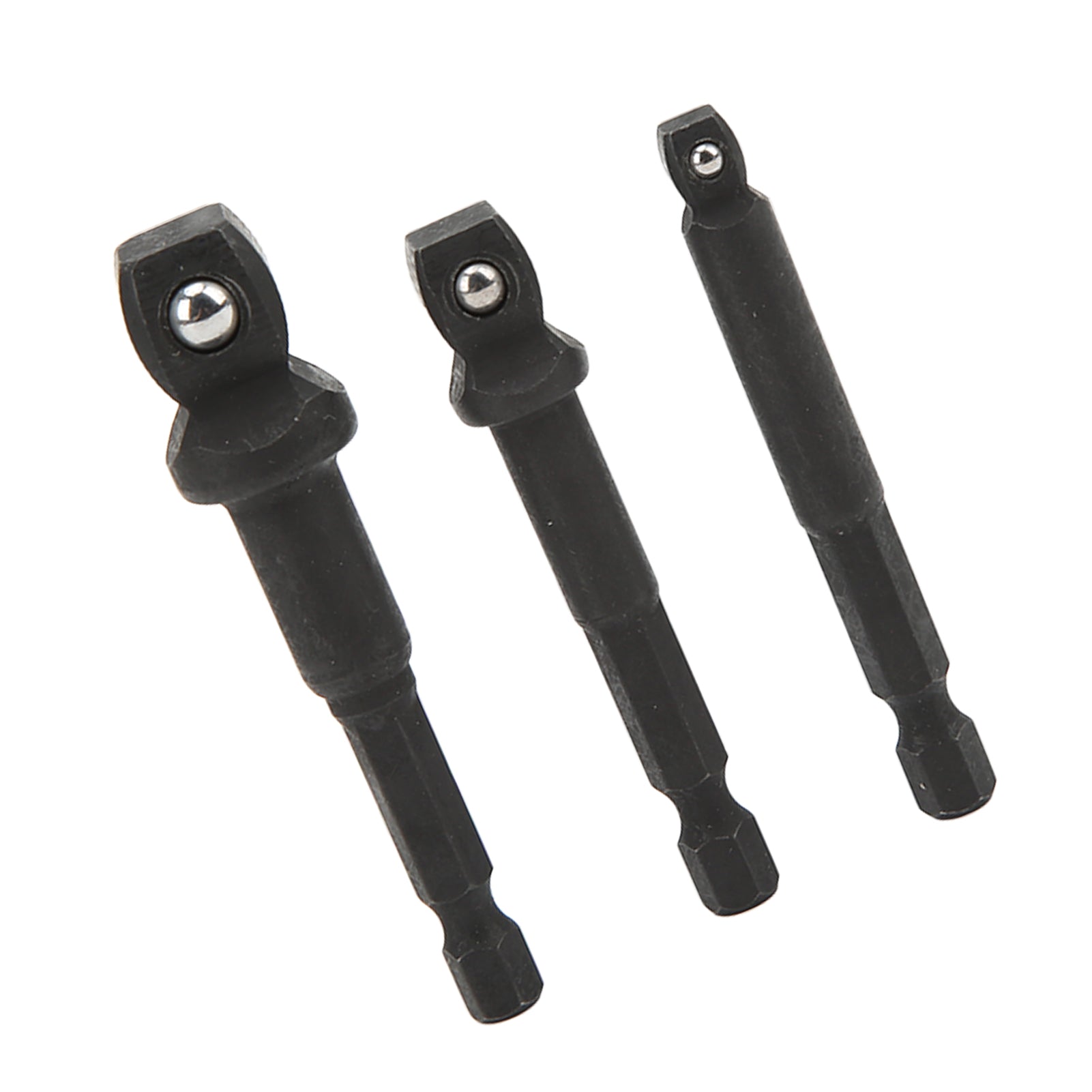 3Pcs Socket Adapter 1/2in 3/8in 1/4in Hex Shank Chrome Vanadium Steel Tool Set Kit