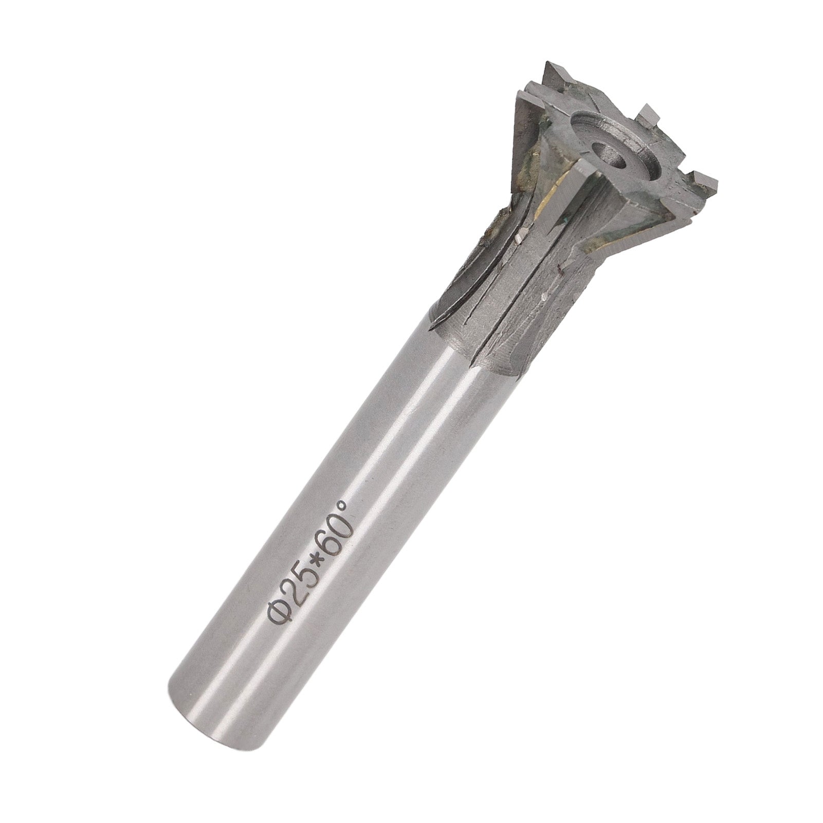 Milling Cutter Cemented Carbide 25mm Diameter 6 Flutes Dovetail Straight Shank for Lathe