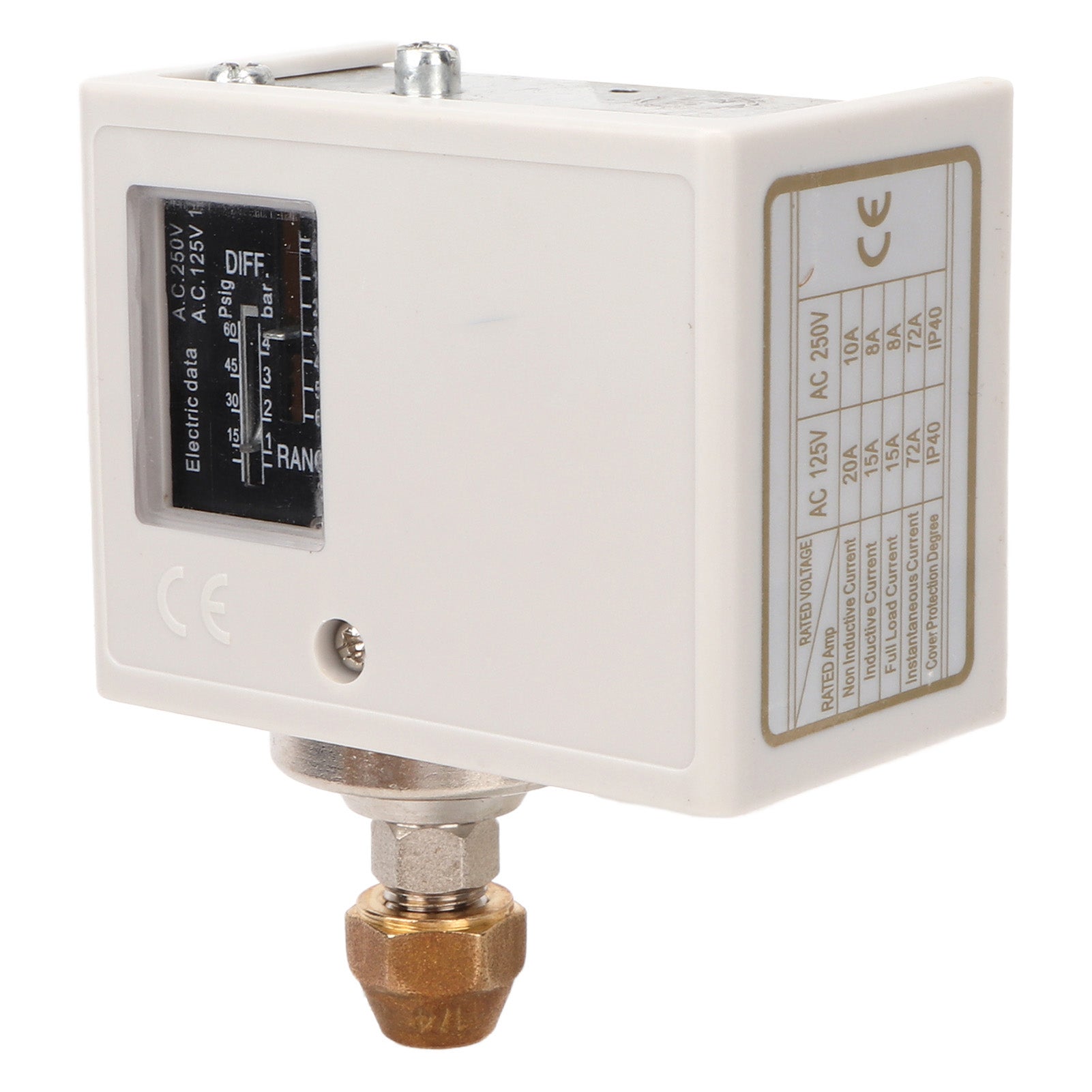 Air Pressure Switch Compressor Boiler Dryer Controller Heavy Duty 6kg AC125V