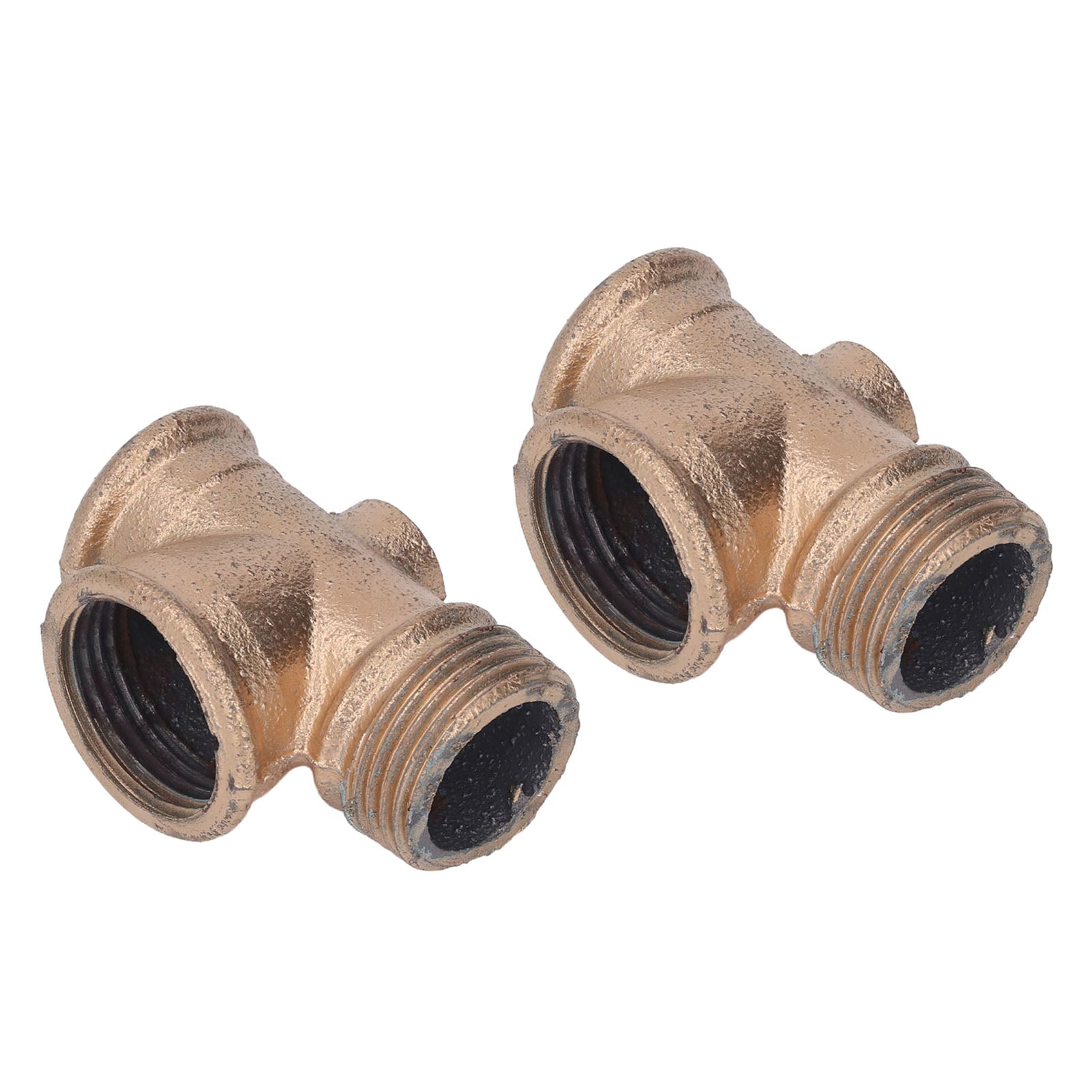 2Pcs Air Compressor Check Valve Iron G1 4 Port Corrosion Resistant Hose Splitter Water Hose Connector