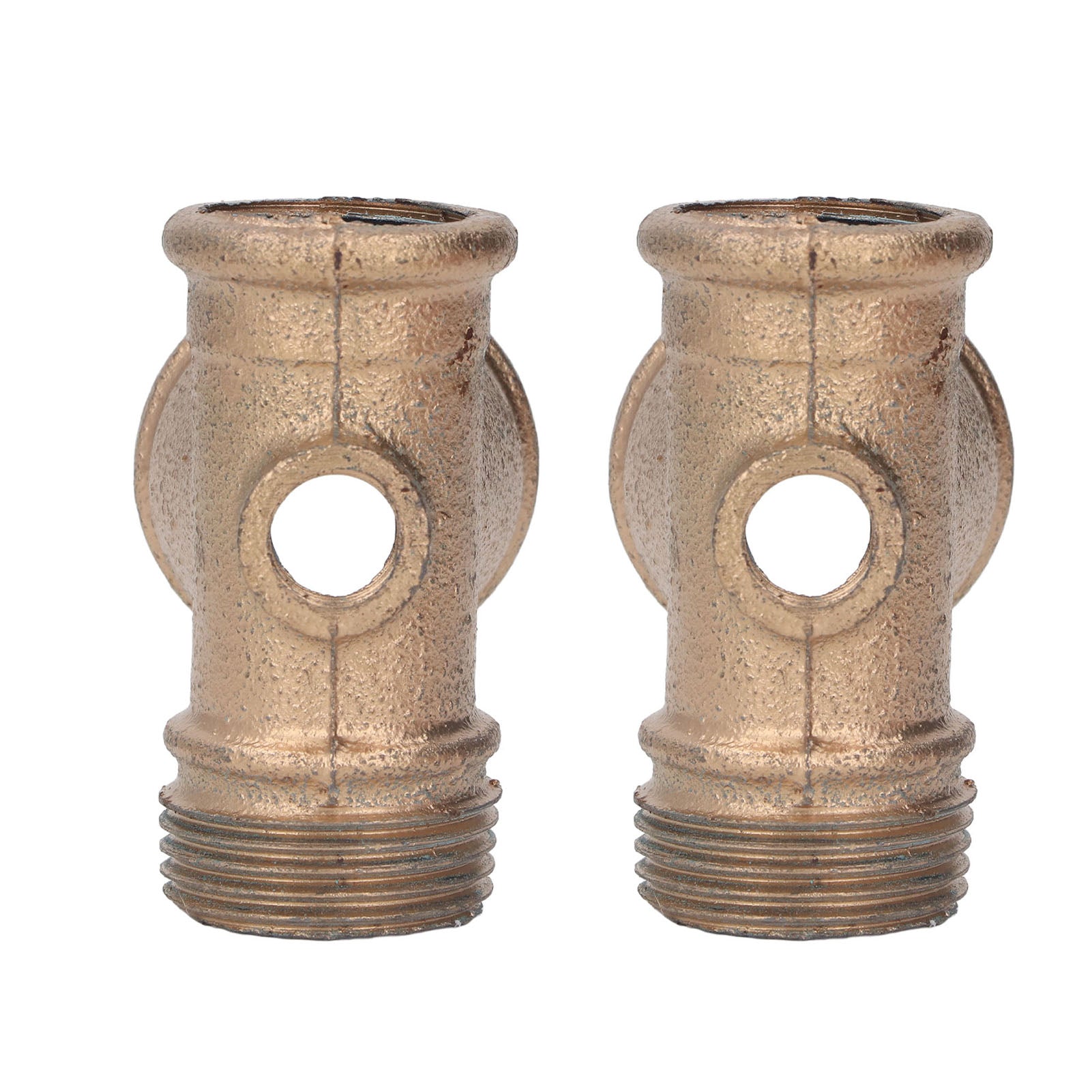 2Pcs Air Compressor Check Valve Iron G1 4 Port Corrosion Resistant Hose Splitter Water Hose Connector