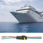 2 Sets 4/5/6 Pin Car Waterproof Electrical Connector Plug with Wire Cable4P