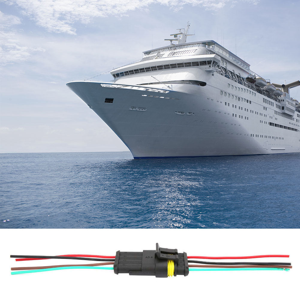 2 Sets 4/5/6 Pin Car Waterproof Electrical Connector Plug with Wire Cable4P