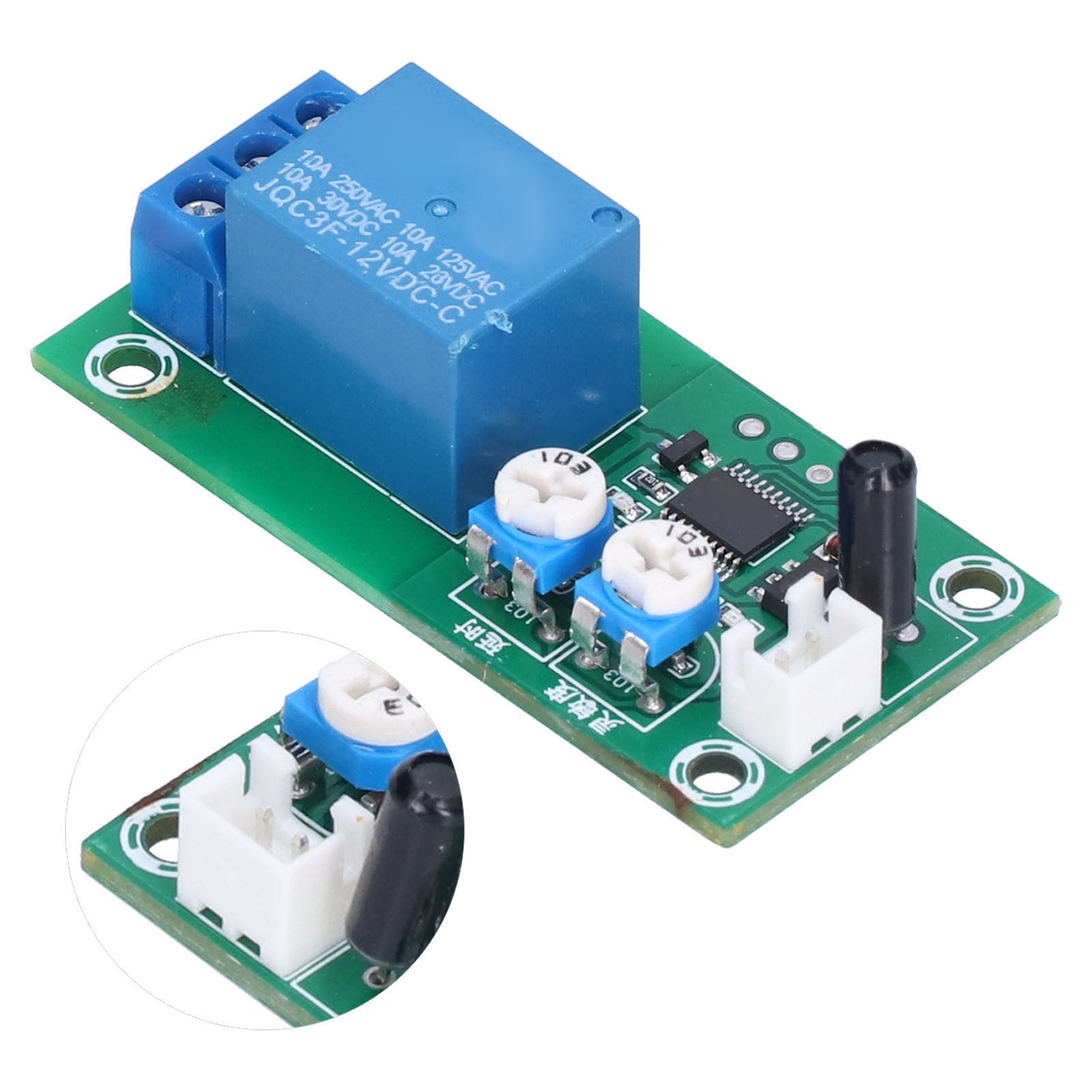 Vibration Module DC 12V Sensitivity Time Delay Adjustable Relay Switch Alarm Sensor Module
