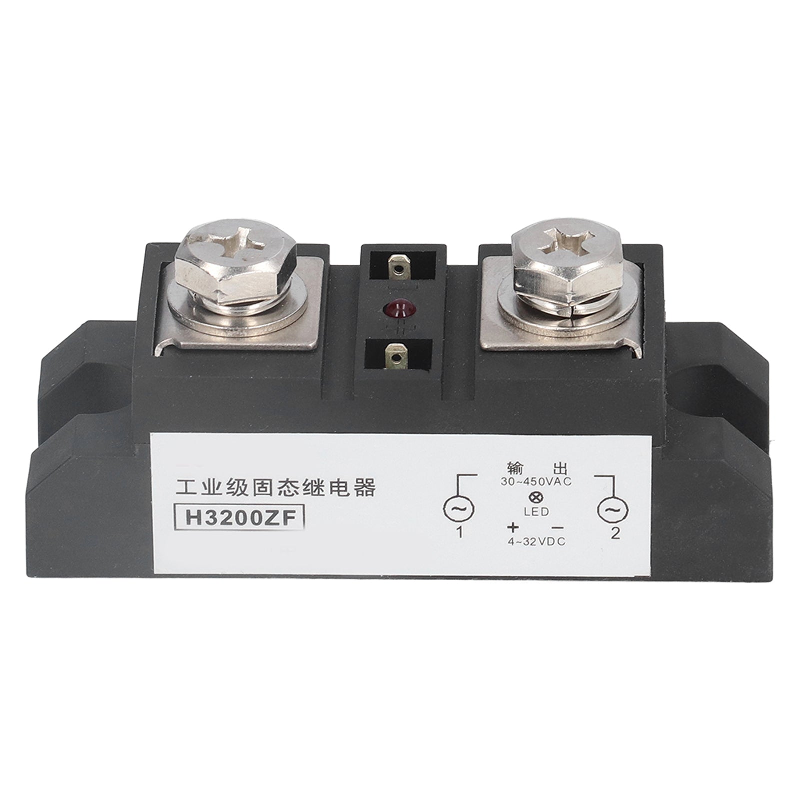 200A Industrial Solid State Relay 4 to 32VDC Input 30 to 450VAC Output 2500V Insulation Withstand Voltage Industrial SSR