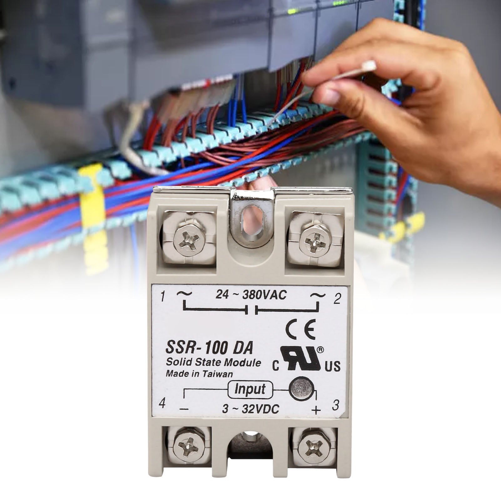 Single Phase Solid State Relay Low Noise No Spark Relay Module for Power Control Application SSR 100DA