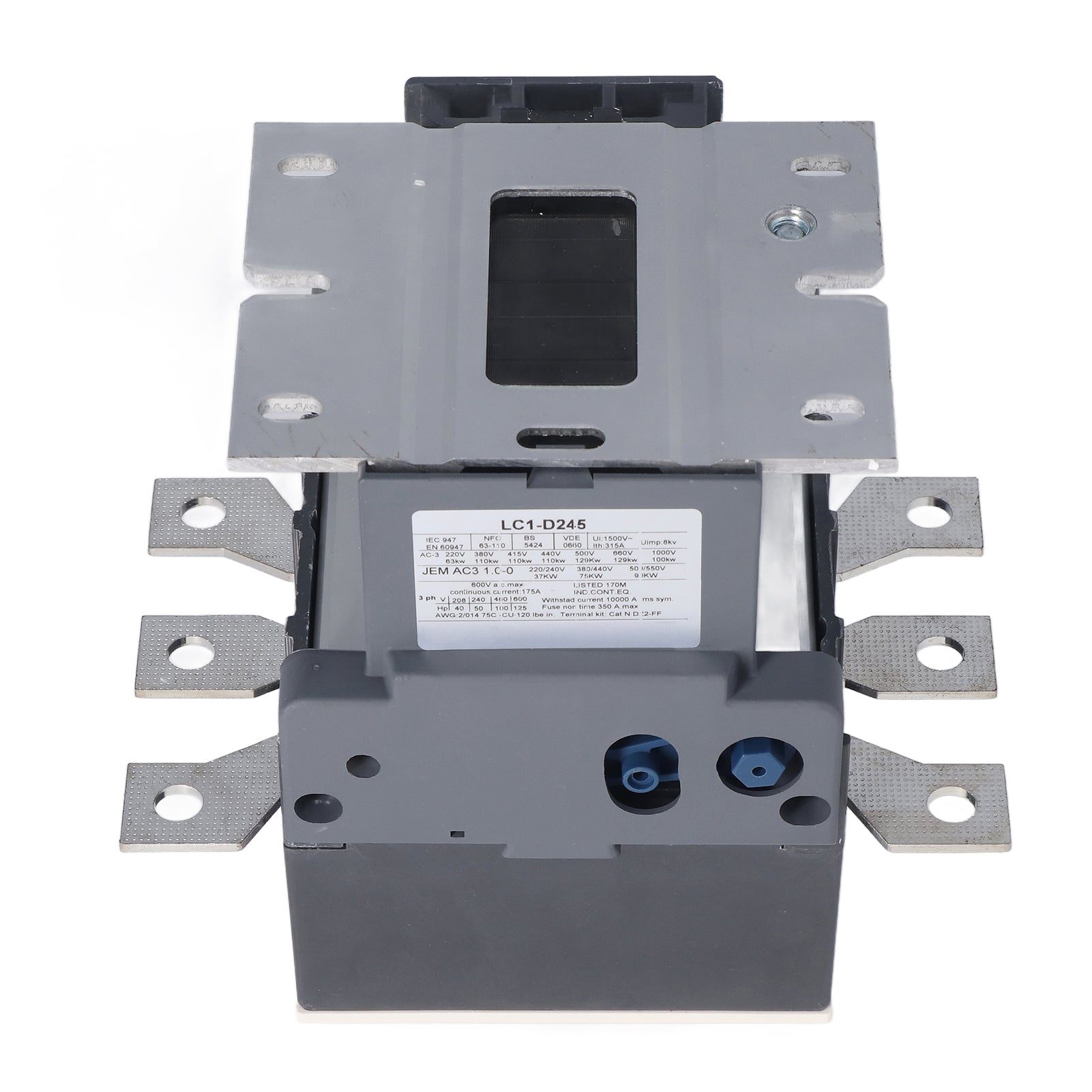 3 Pole Motor AC Contactor Copper Coil Silver Contact Strong Load Capacity 3P AC Contactor 245A 110V