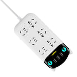 Power Strip Multifunctional USB Port ABS Flame Retardant Socket Strip for Home Office