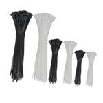 600Pcs Nylon Cable Ties Self Locking Binding Harness PA66 Electrical Auxiliary Materials 15 20 30cm