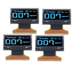 4Pcs 0.96in Organic Light Emitting Diode LCD Display 30PIN 128x64 Resolution Clear Displaying Screen Blue Displaying