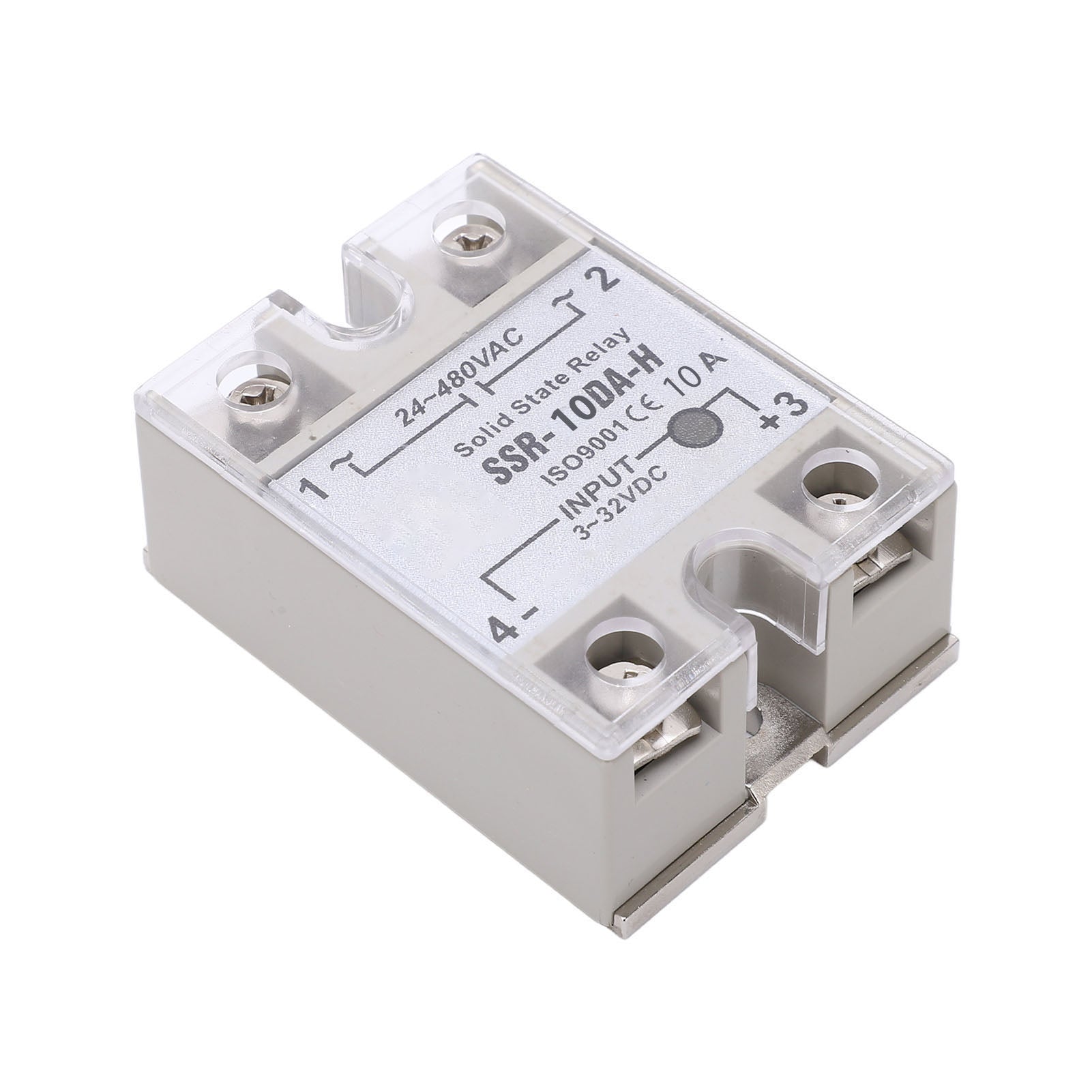 10A Single Phase Solid State Relay SSR Relay Module for Control System 3‑32VDC 24‑480VAC