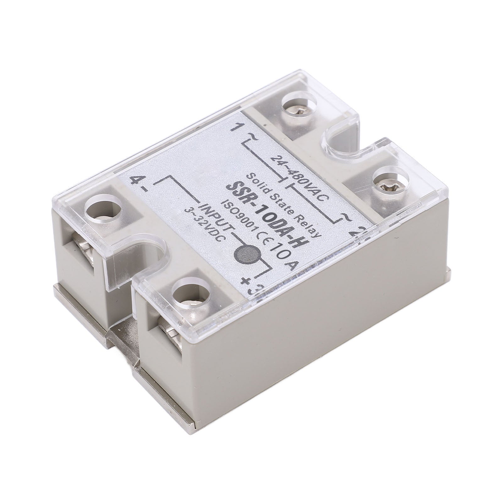 10A Single Phase Solid State Relay SSR Relay Module for Control System 3‑32VDC 24‑480VAC