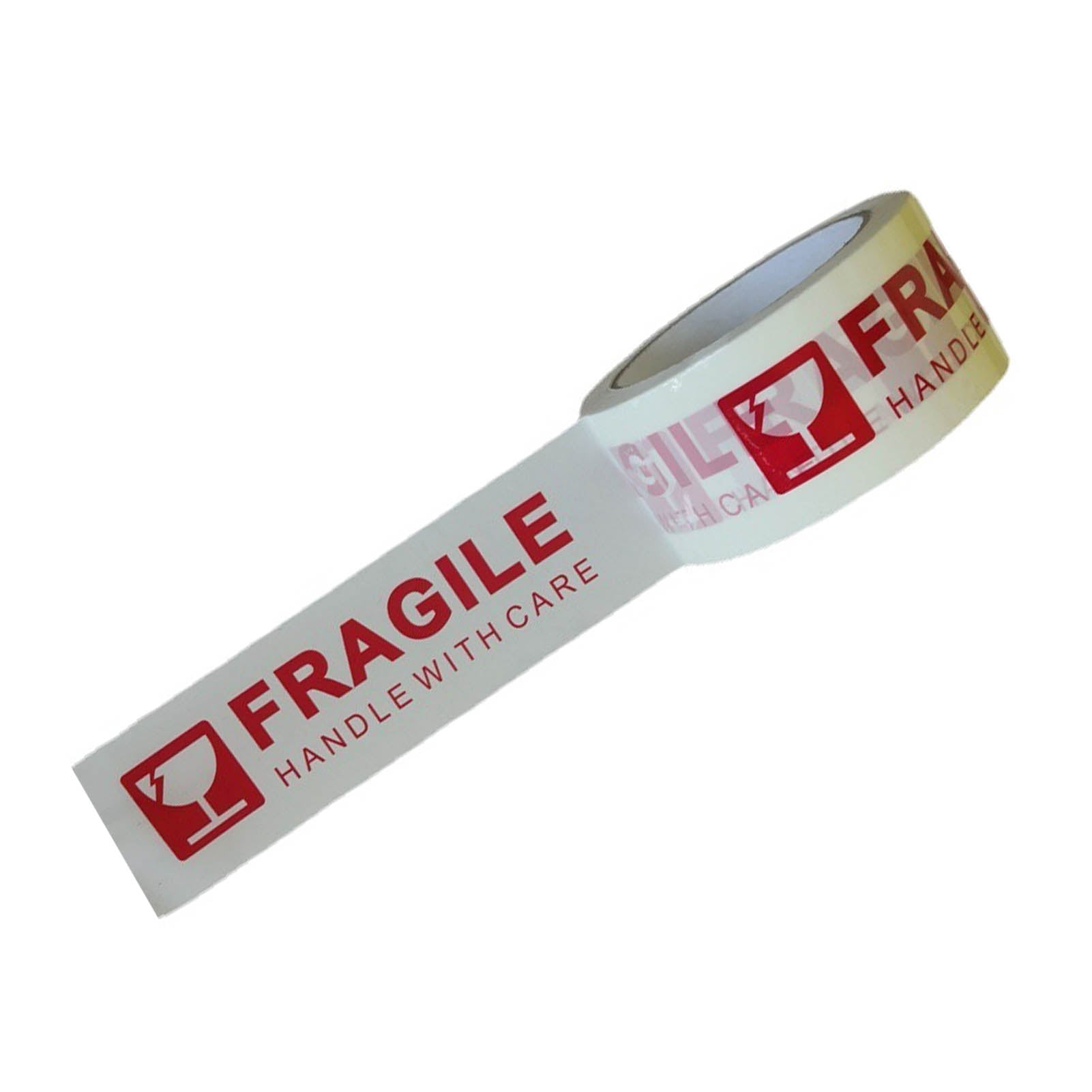 3Pcs Fragile Adhesive Label Warning Tape Strong Viscosity Clear Printing for Packing Sealing 48mmx100meter