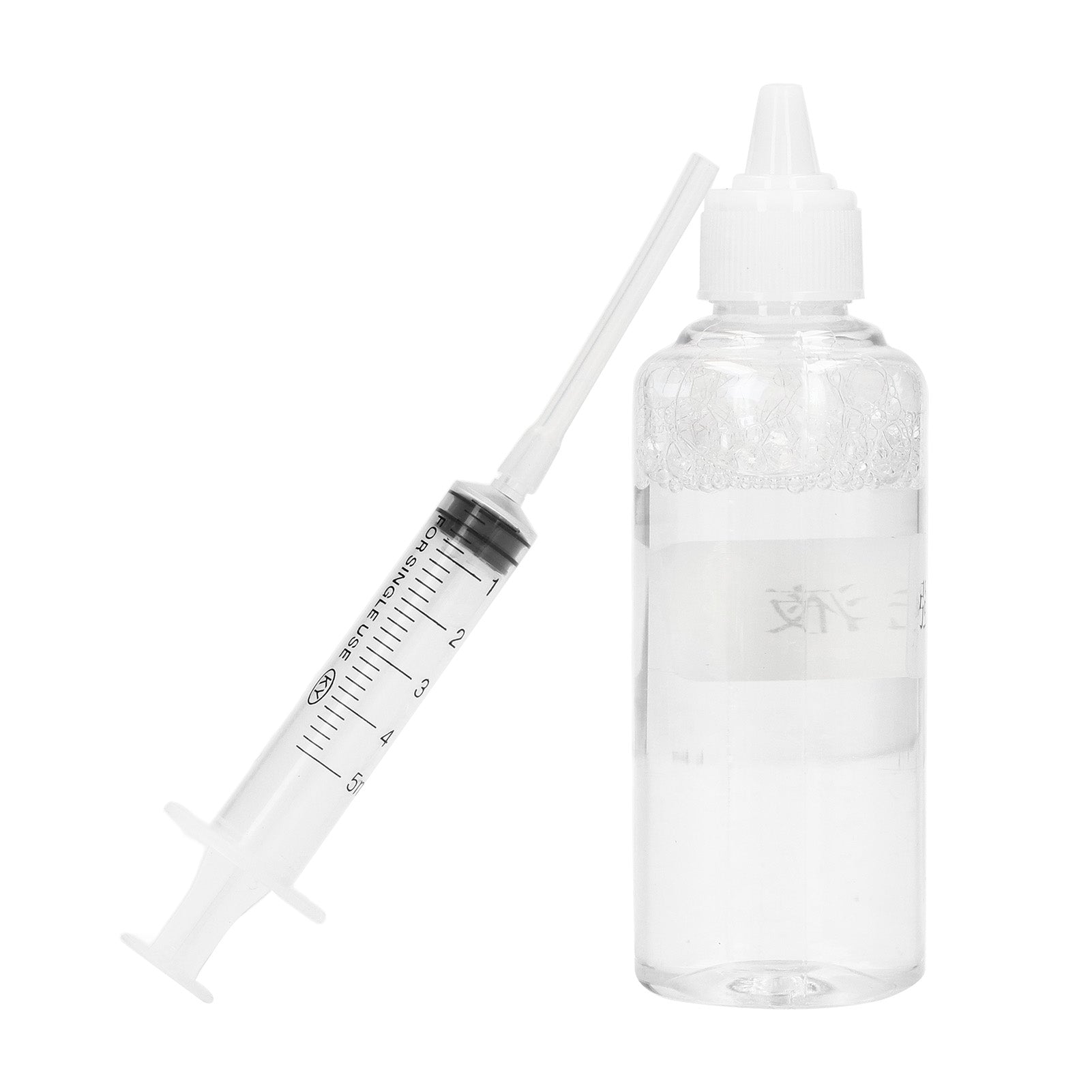 Ink Cleaning Solution Strong Dissolve Ability Nozzle Dye Cleaning Fluid with Syringe for Inkjet Printer