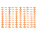 10Pcs Binding Spines Spirals Coils Combs 30 Holes Plastic Strip for Loose Leaf 1/2in Diameter Orange