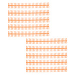 10Pcs Binding Spines Spirals Coils Combs 30 Holes Plastic Strip for Loose Leaf 1/2in Diameter Orange
