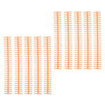 10Pcs Binding Spines Spirals Coils Combs 30 Holes Plastic Strip for Loose Leaf 1/2in Diameter Orange