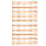 10Pcs Binding Spines Spirals Coils Combs 30 Holes Plastic Strip for Loose Leaf 1/2in Diameter Orange