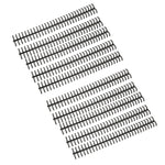 10Pcs Binding Spines Spirals Coils Combs 30 Holes Plastic Strip for Loose Leaf 1/2in Diameter Black