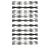 10Pcs Binding Spines Spirals Coils Combs 30 Holes Plastic Strip for Loose Leaf 1/2in Diameter Black