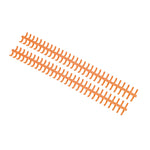 10 Pcs Loose Leaf Binding Spine 30 Hole Cuttable Wear Resistant PP Plastic 10mm Binding Comb for Student Office Orange