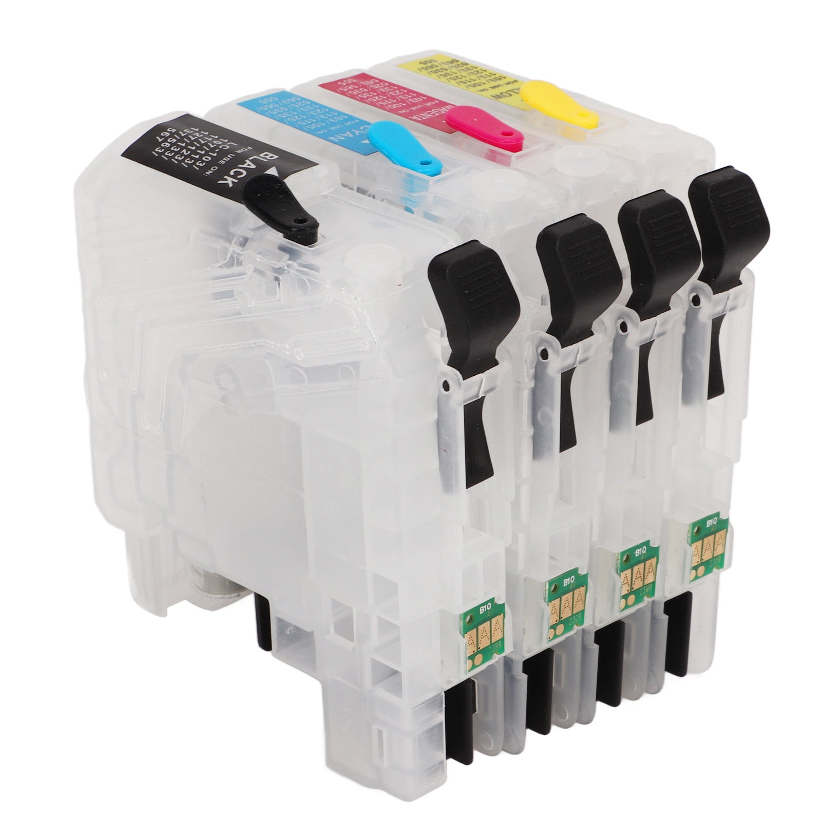 Ink Cartridges Compatible Refill Replacement With Permanent Chip 4 Colors for Inkjet Printer LC663