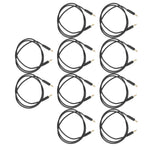 10 Set Banana Plug Test Leads Male to Male Gold Nickel Plated Brass Welding J.70003 4mm Black