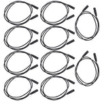 10 Sets 4mm Female to Female Banana Socket Test Lead 0.75mm² Extension Testing Cables J.70029 Black