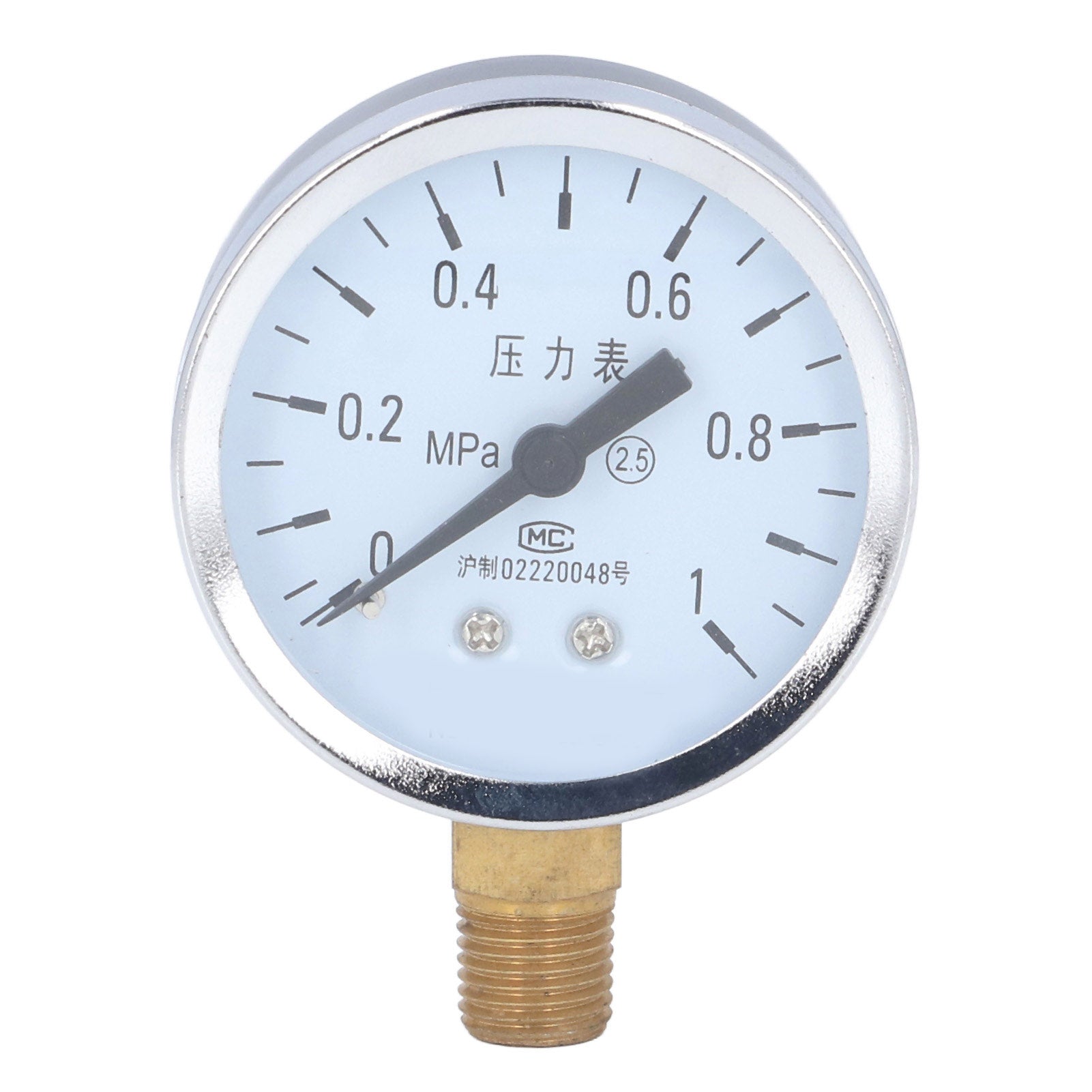 1/4 NPT Pressure Gauge High Accuracy Clear Dial Iorn Case Tap Water Pressure Gauge for Petroleum Chemical
