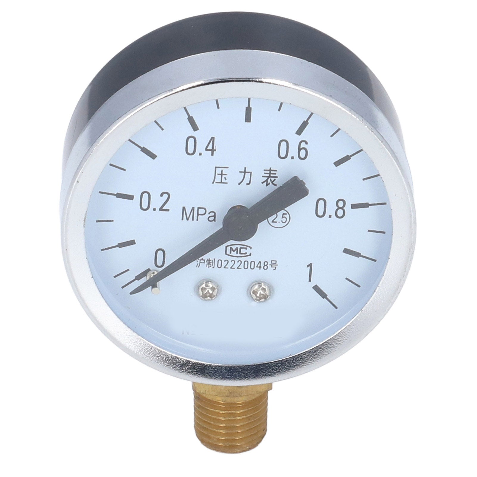 1/4 NPT Pressure Gauge High Accuracy Clear Dial Iorn Case Tap Water Pressure Gauge for Petroleum Chemical