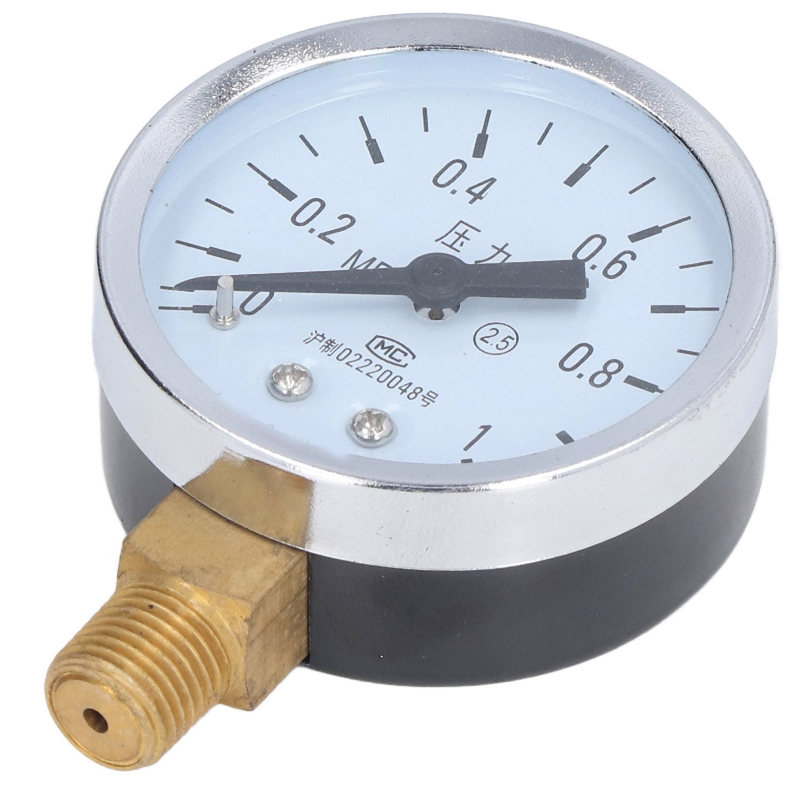 1/4 NPT Pressure Gauge High Accuracy Clear Dial Iorn Case Tap Water Pressure Gauge for Petroleum Chemical