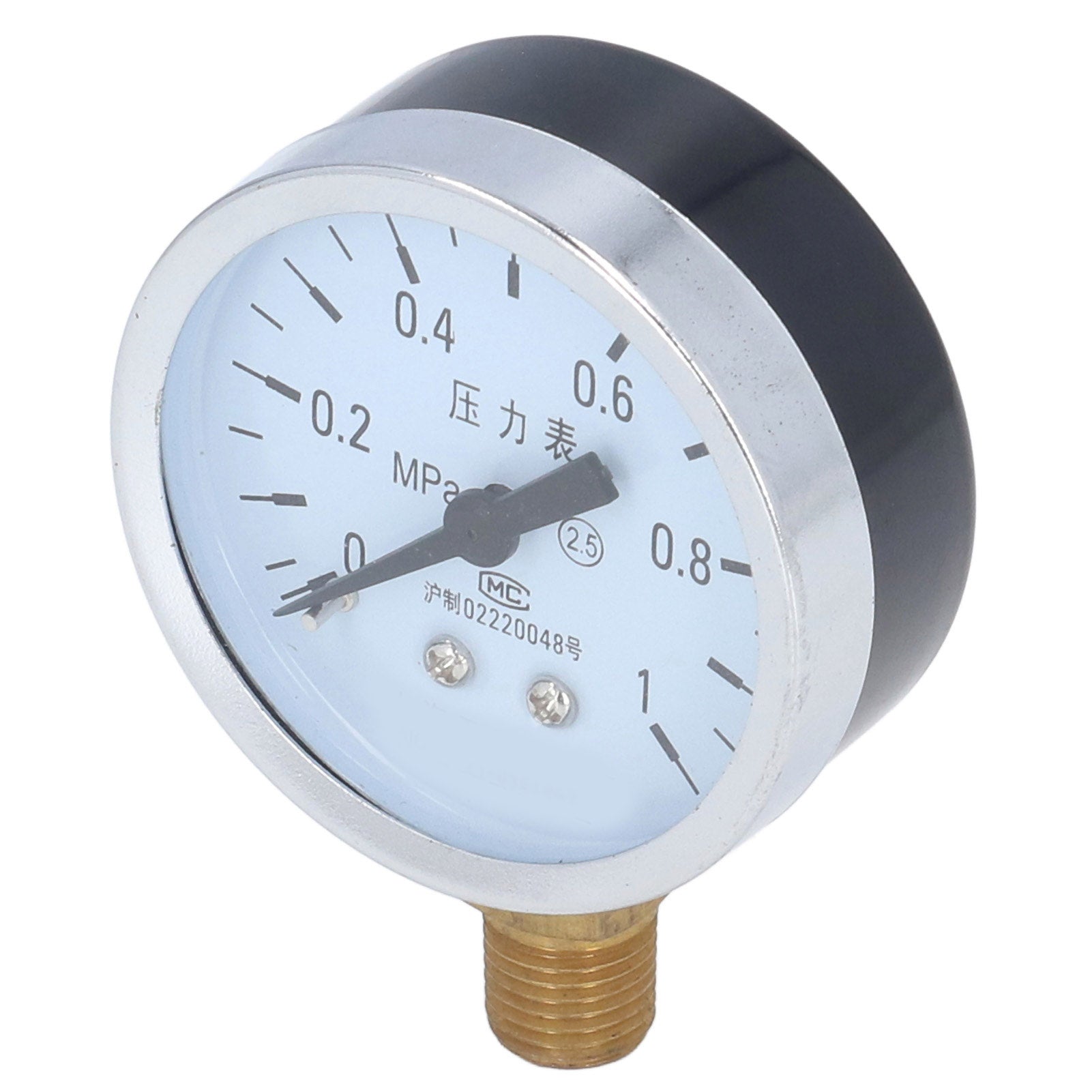 1/4 NPT Pressure Gauge High Accuracy Clear Dial Iorn Case Tap Water Pressure Gauge for Petroleum Chemical