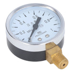 1/4 NPT Pressure Gauge High Accuracy Clear Dial Iorn Case Tap Water Pressure Gauge for Petroleum Chemical