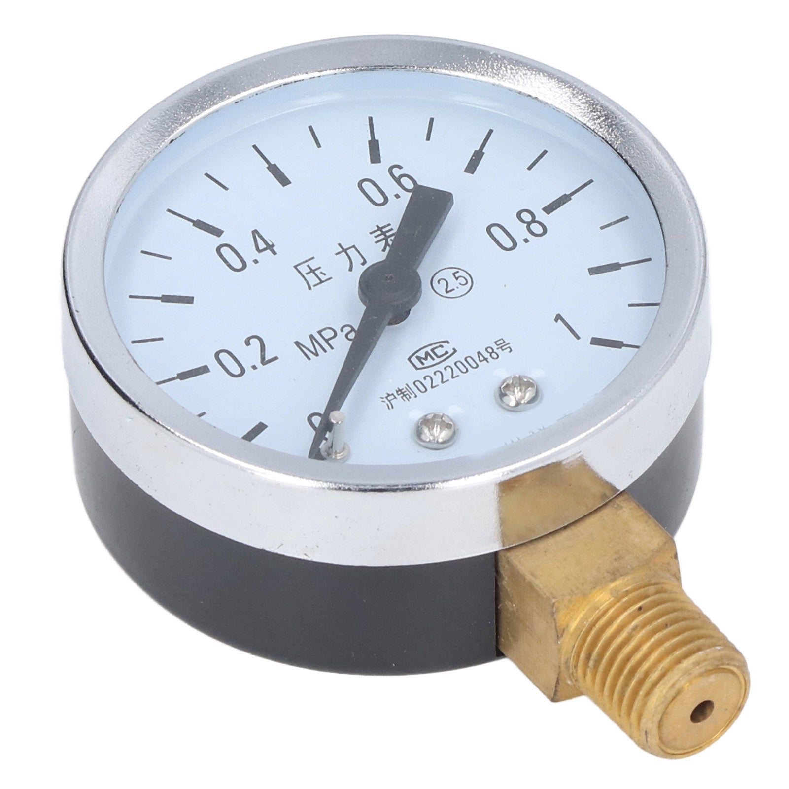 1/4 NPT Pressure Gauge High Accuracy Clear Dial Iorn Case Tap Water Pressure Gauge for Petroleum Chemical