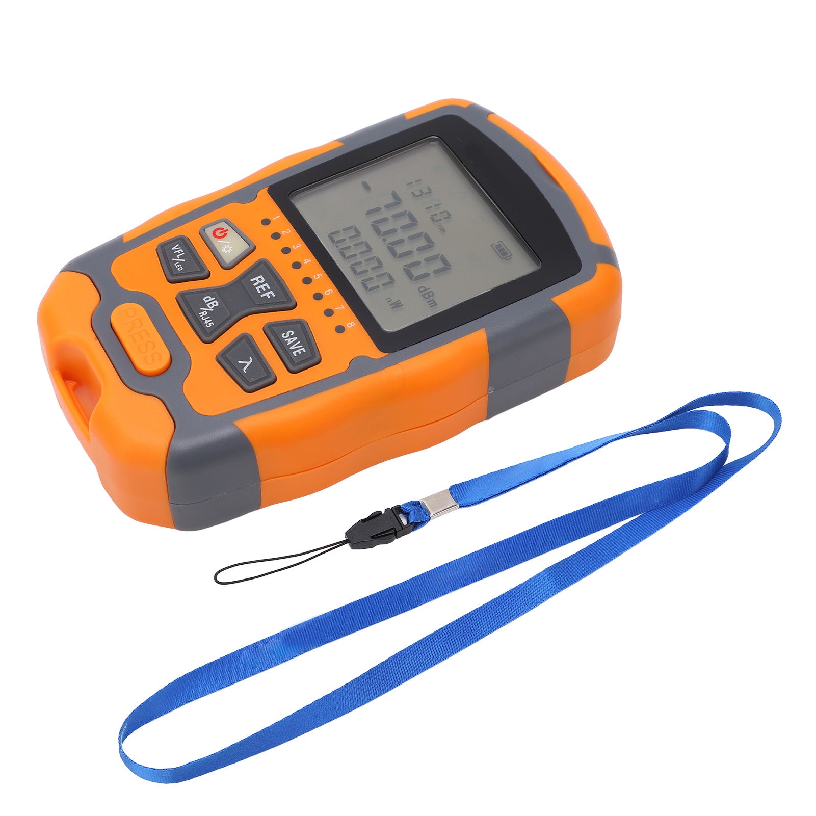 Handheld Optical Power Meter Multifunctional Optical Fiber Cable Tester with LED Light 50MW