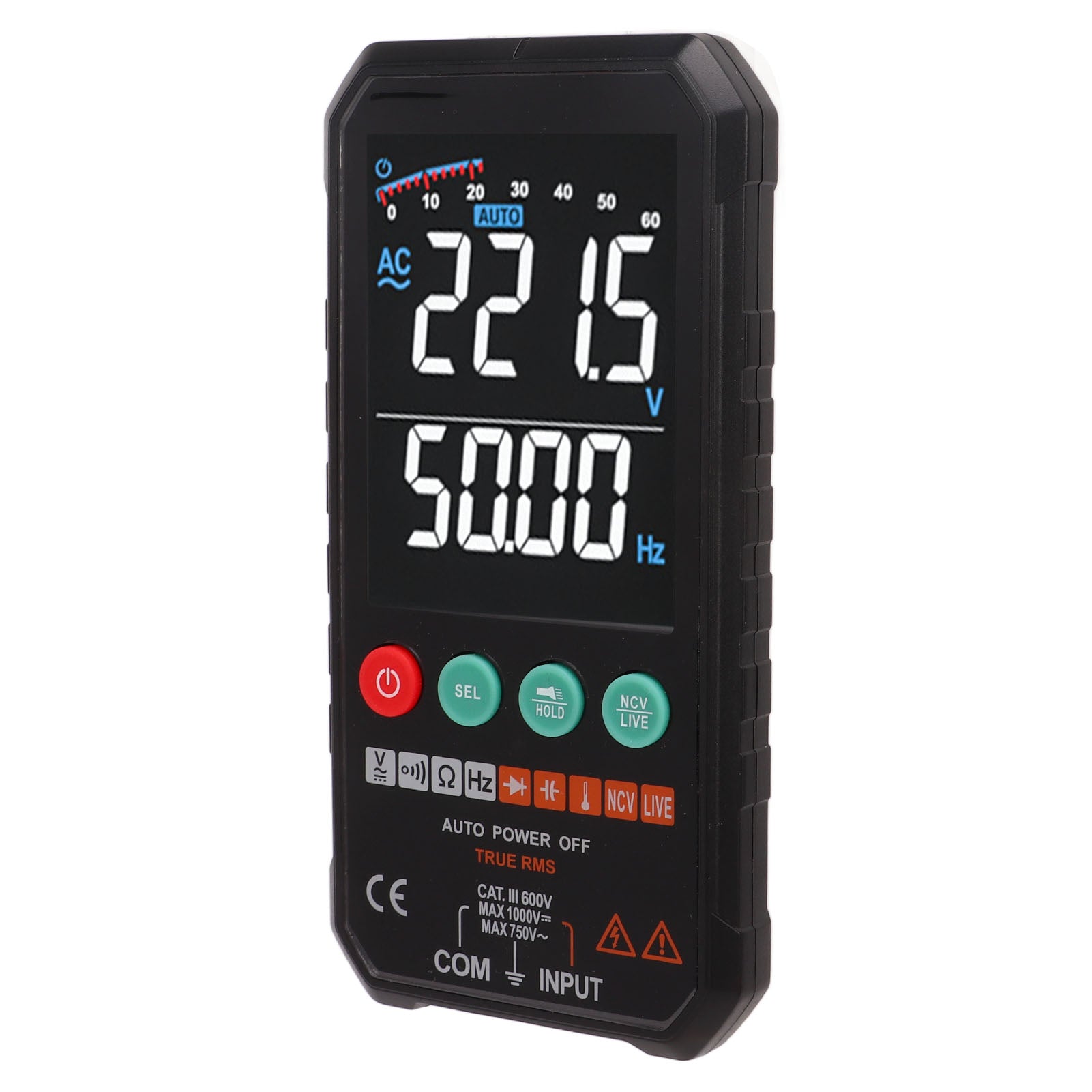 Digital Multimeter Automatic Identification Intelligent Anti Burn Portable Electrical Voltmeter Tester with HD Screen