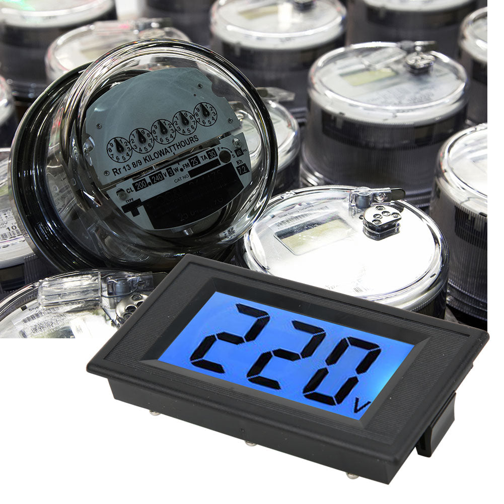 YB5135D LCD Two Wire Digital Display Voltmeter AC Voltage Tester Meter Panel Measuring Range AC80-500V