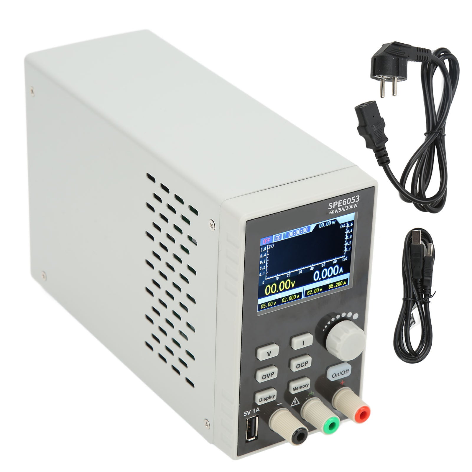 Single Channel DC Power Supply 150W‑300W Digital Power Source for Mobile Phone Laptop RepairEU Plug 200‑240V SPE6053