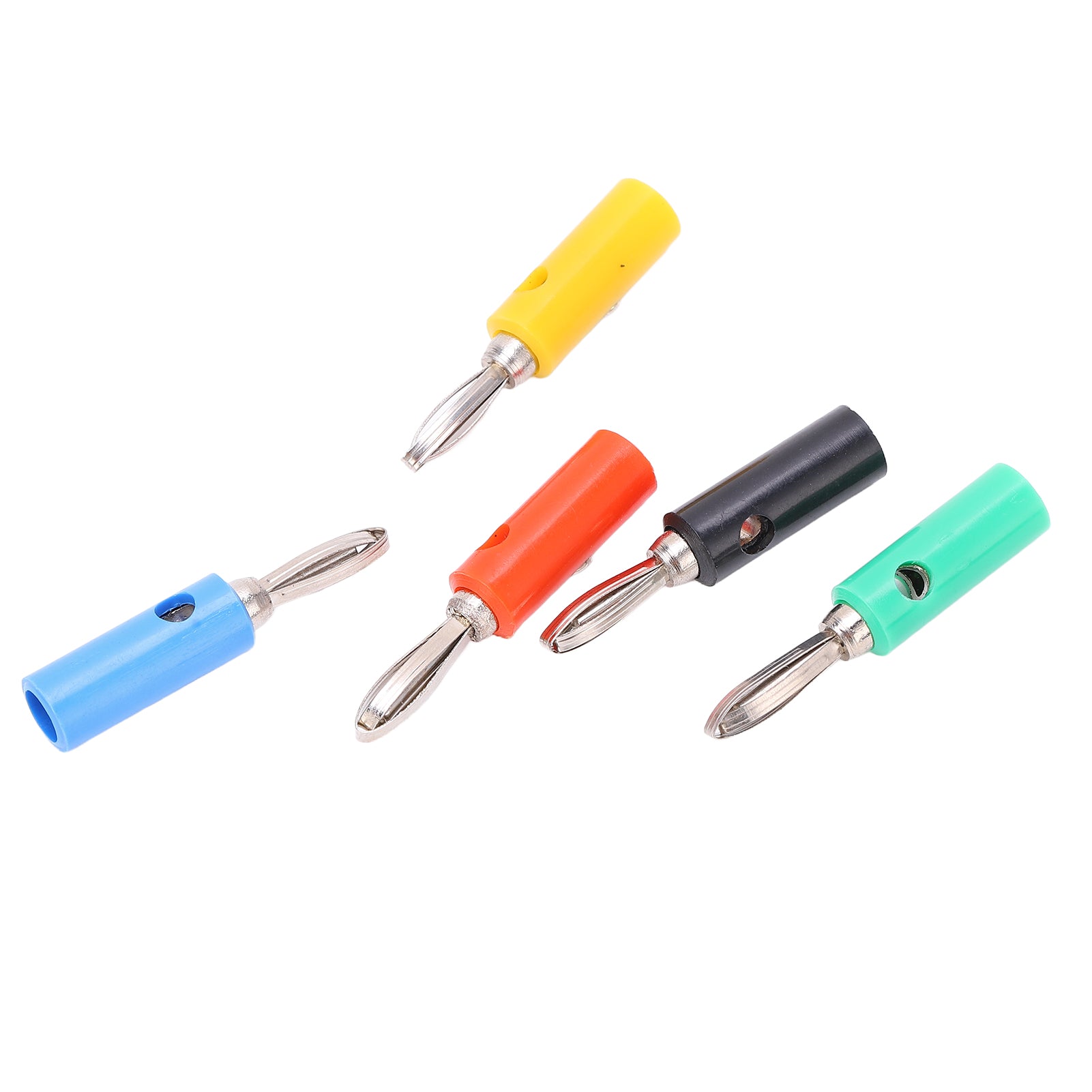 10 Sets 4mm Banana Connector Professional Nickel Plated Brass Banana Plug for Electronic Instrument