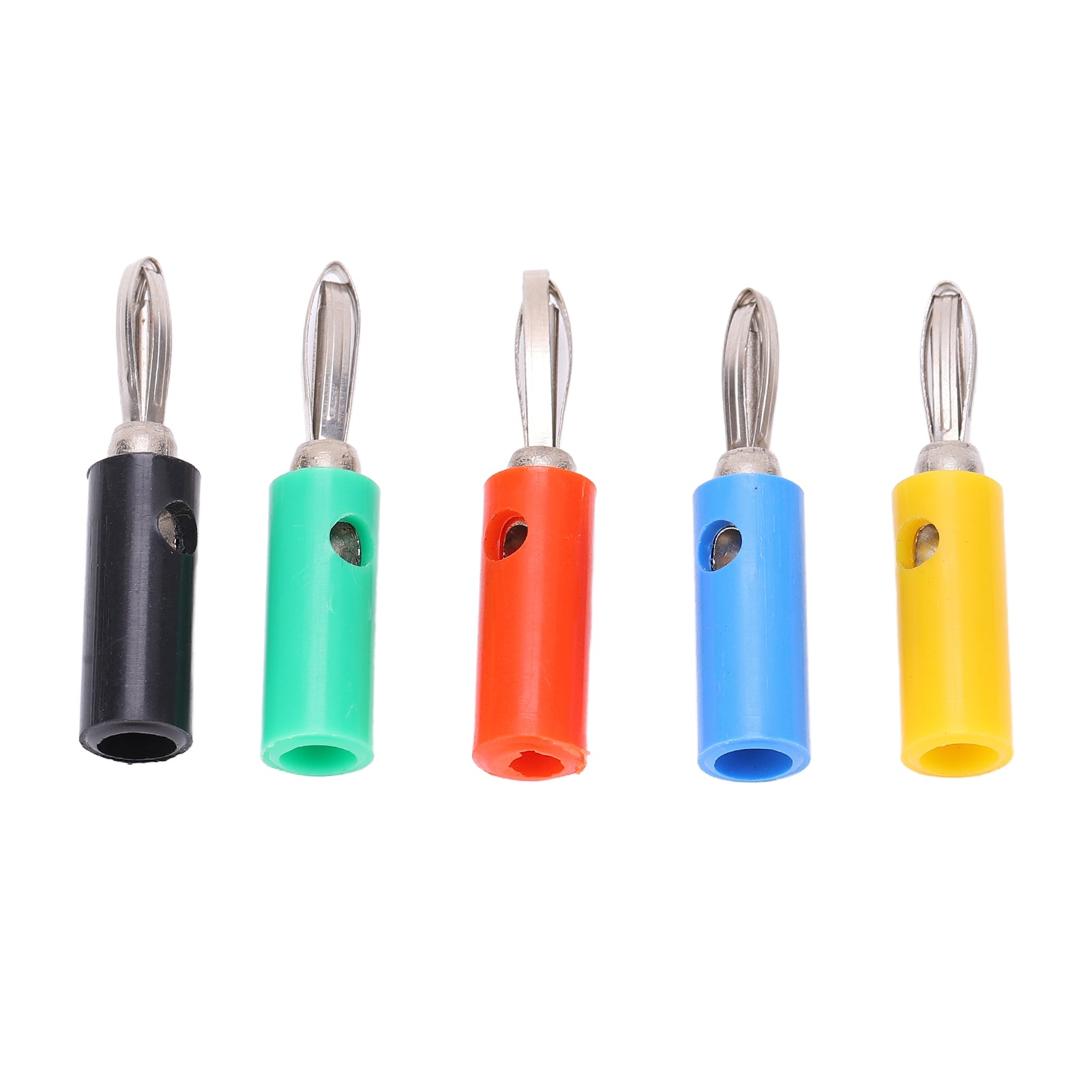 10 Sets 4mm Banana Connector Professional Nickel Plated Brass Banana Plug for Electronic Instrument