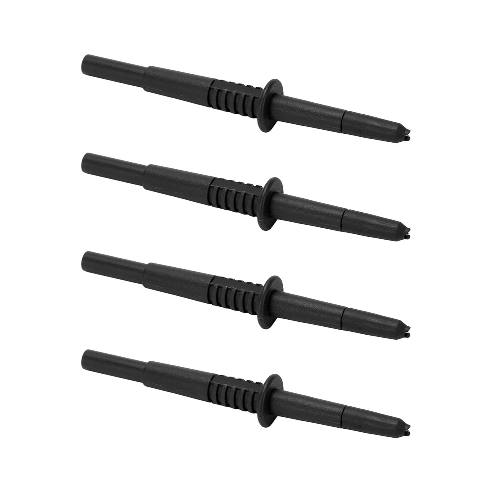 4Pcs Probe Pin 4mm Banana Socket Insulation Wire Piercing Probes for Electrical TestingBlack
