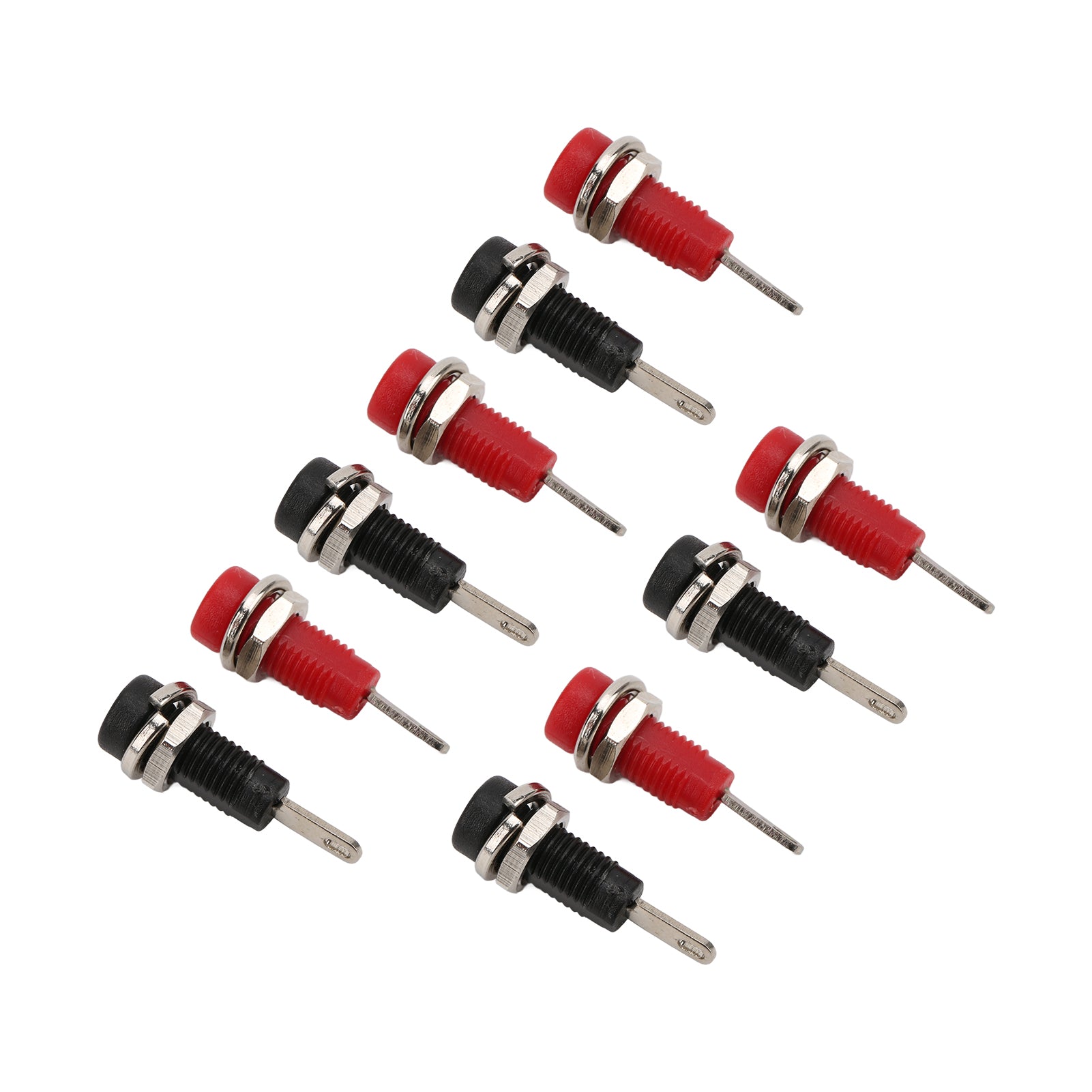 J.40003 2mm Banana Jack Socket Adapter Panel Mount Binding Post with Inner Spring Sheet Black and Red