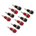J.40003 2mm Banana Jack Socket Adapter Panel Mount Binding Post with Inner Spring Sheet Black and Red
